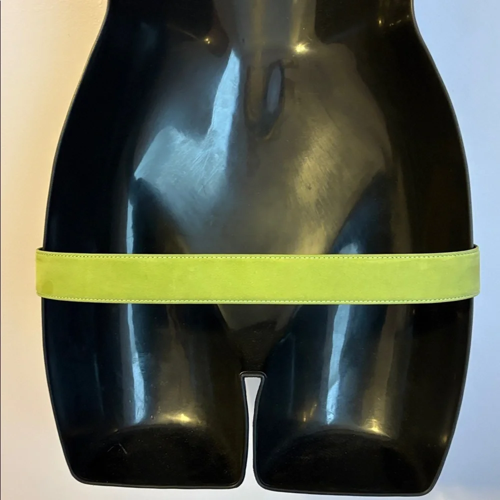 Echo Vintage Genuine Leather Lime Green Suede Belt size L